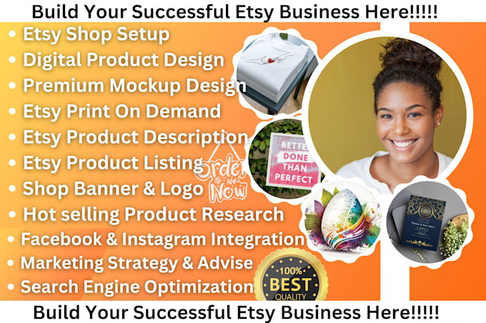 Setup etsy shop digital planner etsy print on demand listing store seo ...