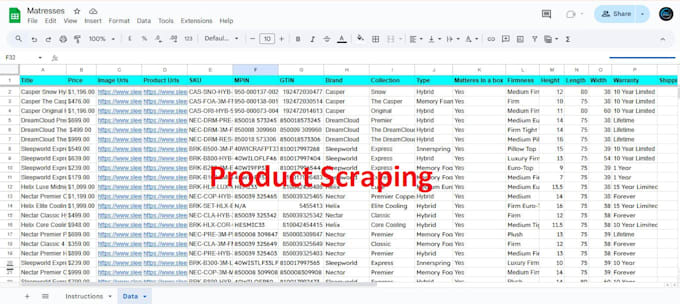 scrap product details,mining,extracting,shopify, ebay,amazon