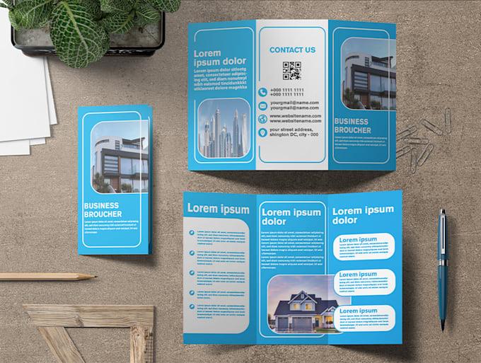 design unique flyer brochure door hanger poster or leaflet