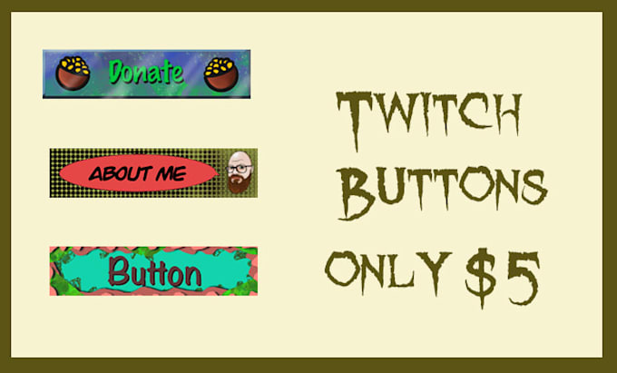 design twitch panel button images for you
