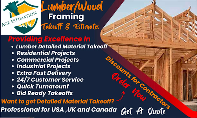 do lumber framing, wood framing, material takeoff and cost estimation