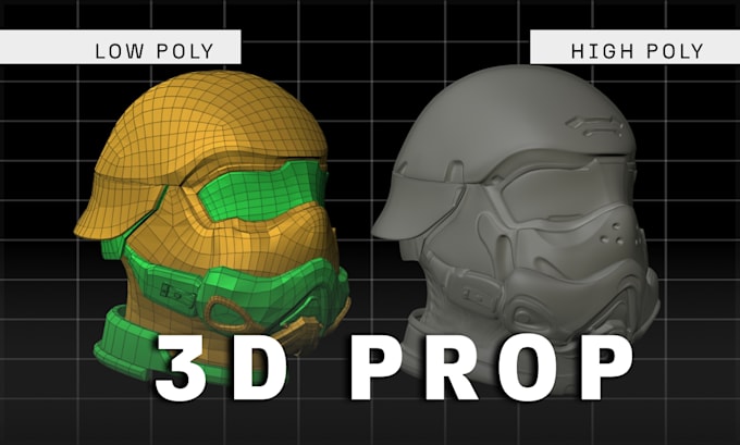 make a 3d prop for videogames, model and textures