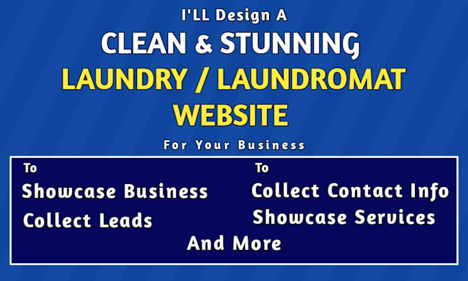 create a stunning cleaning website, laundromat website or a handyman website