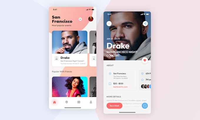 Design ui ux for mobile app with figma by Radhikapaghd497 | Fiverr