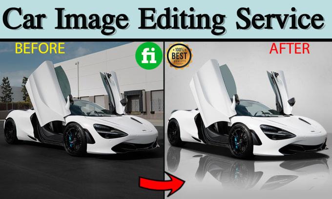 do car photo editing and automotive image background change