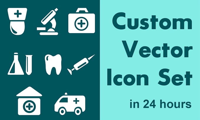 design custom vector icon set in 24 hours