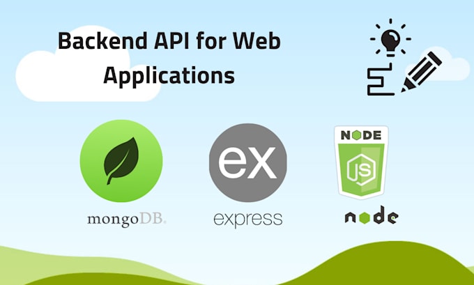 develop website backend and database apis in node js, express js, mongodb