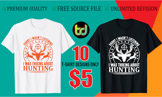 do unique and professional tshirt designs for pod services