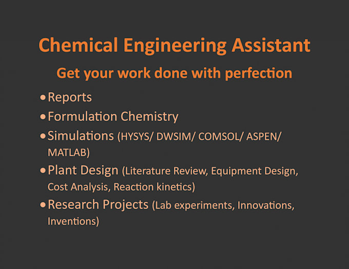 assist you in chemical engineering