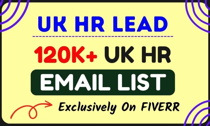 provide 100k UK HR lead, HR email list, human resources data