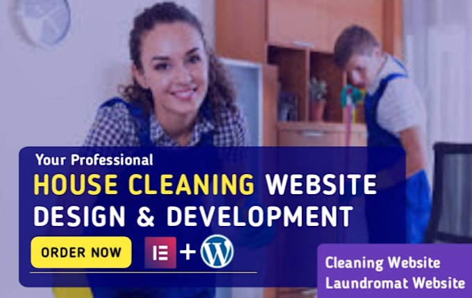 create cleaning website, office cleaning,house cleaning,handyman laundry website