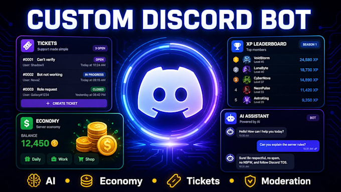 create a professional custom discord bot