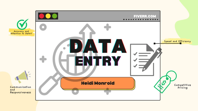 Do a fast and efficient data entry by Heidimonroid | Fiverr