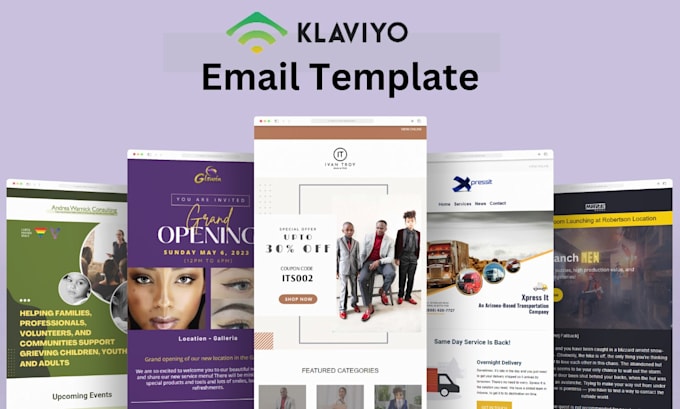 Design klaviyo email template and setup klaviyo email flows for email