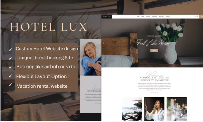 Hotel booking website airbnb party rental website squarespace vacation