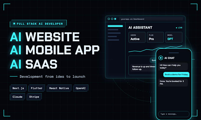 build ai website ai mobile app ai saas development and ai web app