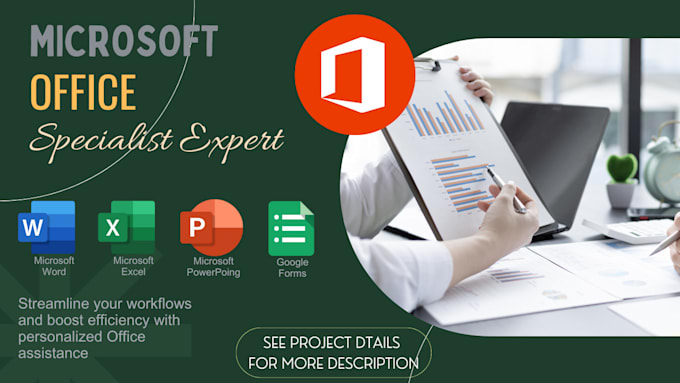 Your professional microsoft office word, excel, powerpoint, google ... image.