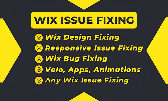 fixing wix website issue, wix responsive issue, wix design fixing, bug fixing