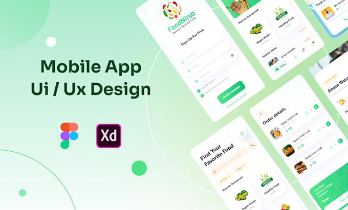 Create mobile app ui ux design by Rajghodasara | Fiverr