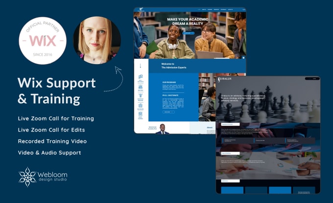 offer wix support and traning