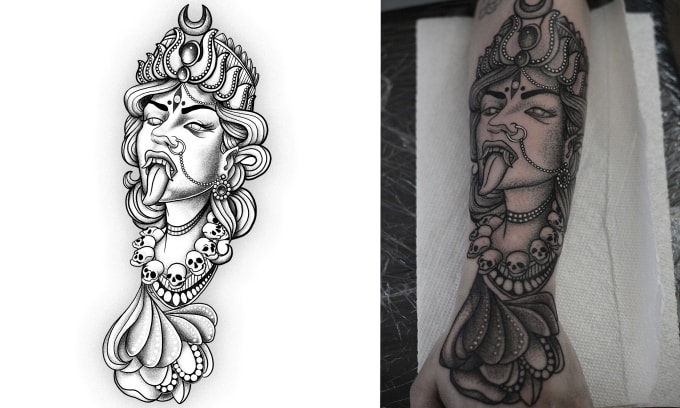 I Create and I Destroy: Brutal Beauty Goddess Kali Tattoos • Tattoodo