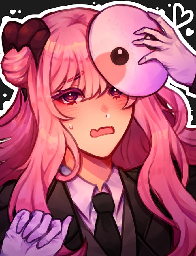draw an anime style headshot for your icon