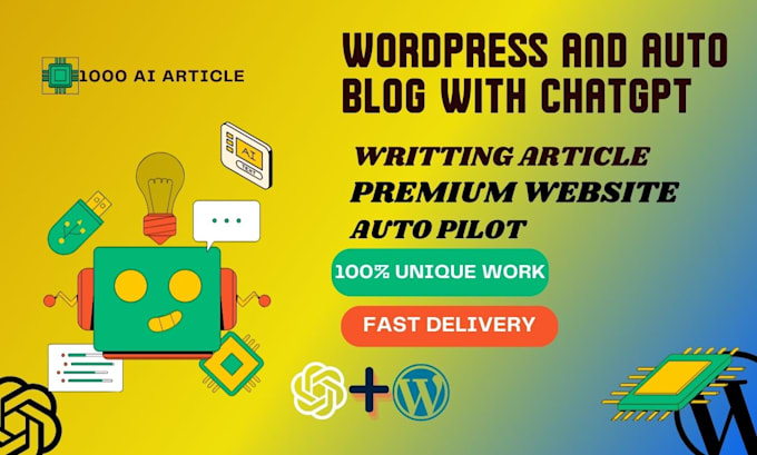 create wordpress autoblog with chatgpt ai write article ai images generator
