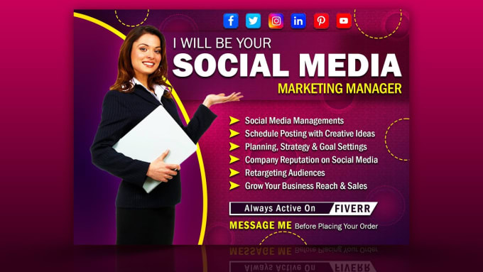 Manage your social media marketing and promotion by Ridoyonline5 Fiverr