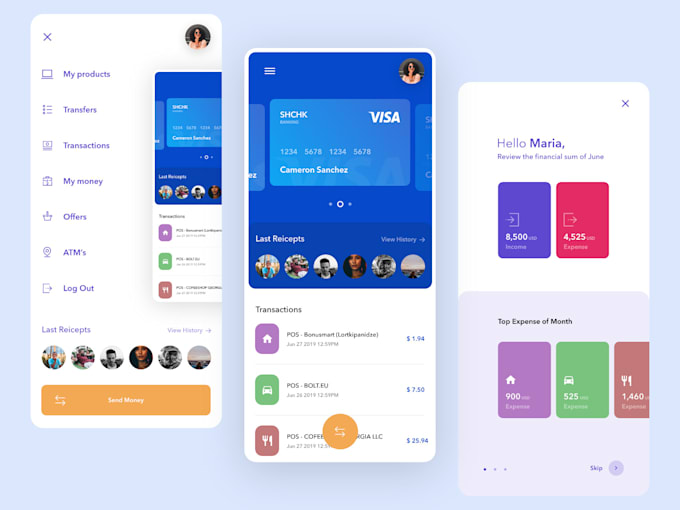 develop fintech app, cash app, ewallet app,  transaction app