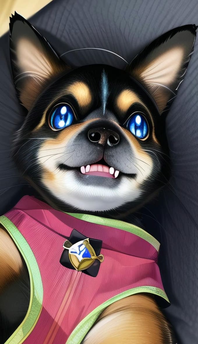 Draw your pet as an anime character by Blonde_kid Fiverr