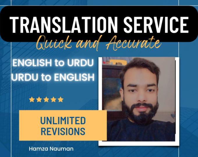 Translate english to urdu and urdu to english by Hamzashah337 Fiverr