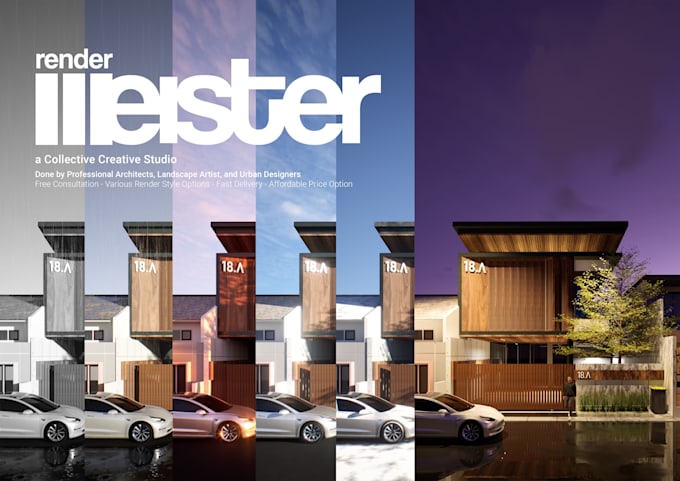 do realistic 3d rendering for architecture and urban project