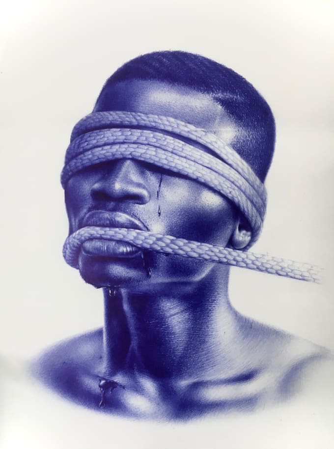 do a realistic pen and charcoal drawing