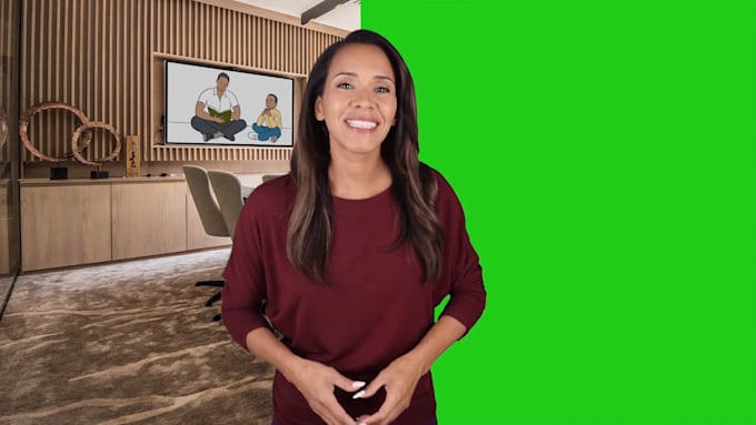 replacing the green background, adding texts, advertising effects, sounds