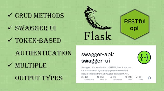 develop flask web app and restful API