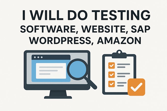 software, website, sap, wordpress and product testing