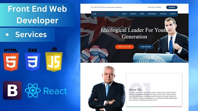 develop ai powered engaging front end for your website
