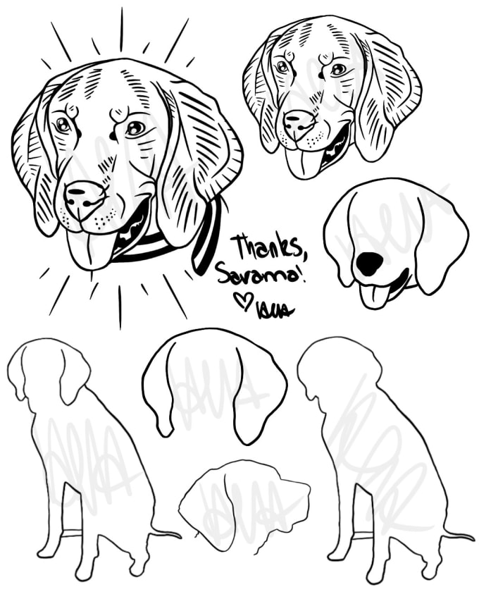 I will outline your pet for tattoo inspiration