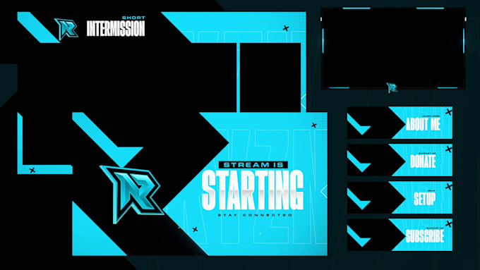 design custom stream overlay for twitch and youtube