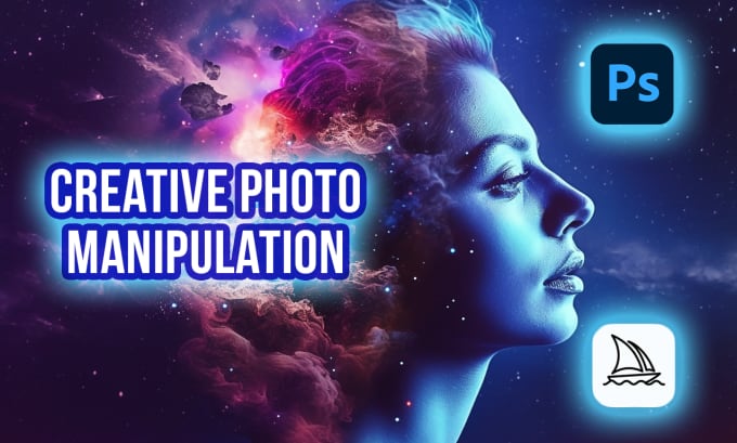 creatively edit, retouch and composite photo in photoshop