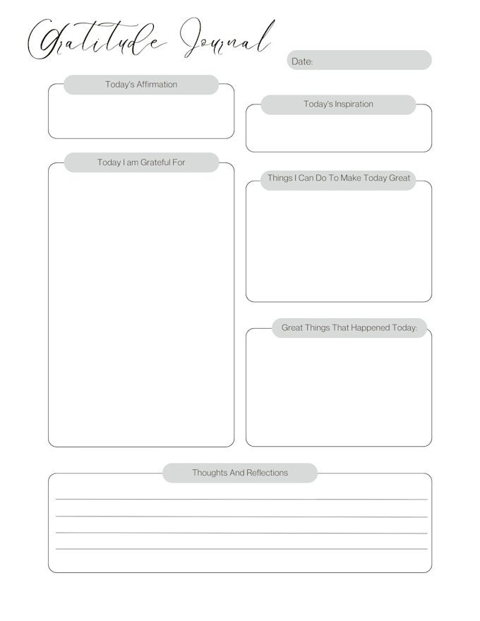 Send you a write in gratitude journal pdf book by Julietmmk | Fiverr
