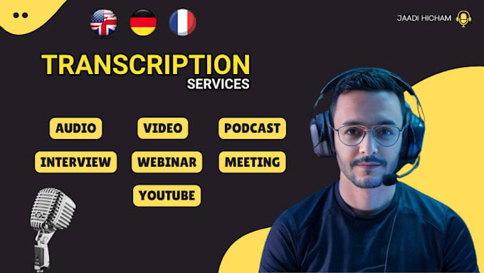 transcribe audio and do podcast interview youtube transcription