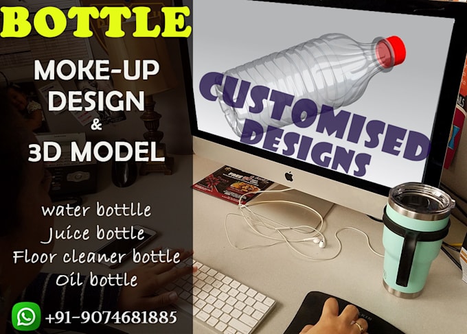 water bottle design, juice bottle design, oil bottle design