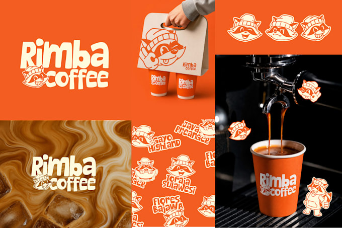 design food and beverage, coffeshop logo branding
