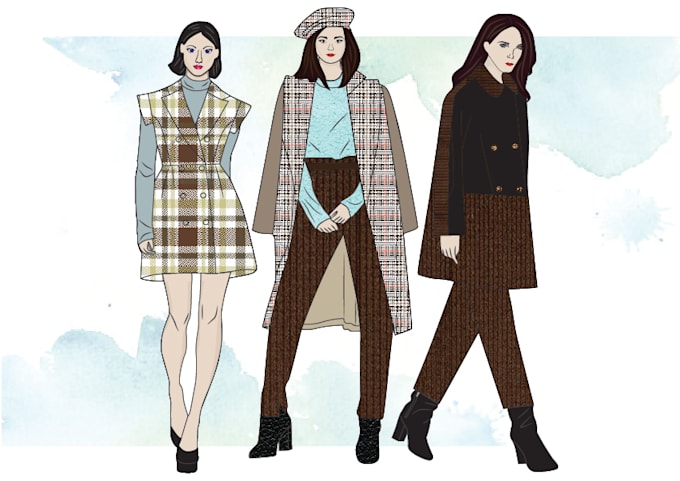 Draw fashion illustration or sketch and design collections by Dinushi ...