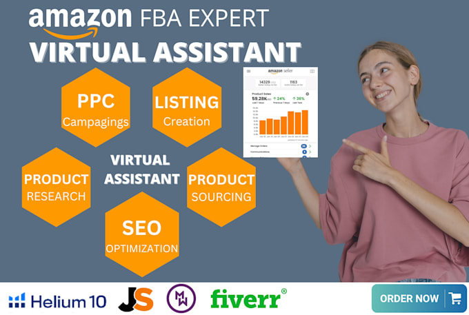 Be your expert amazon fba virtual assistant va seo ppc account manager ...