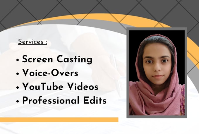 create a high quality screencast tutorial video with voice over