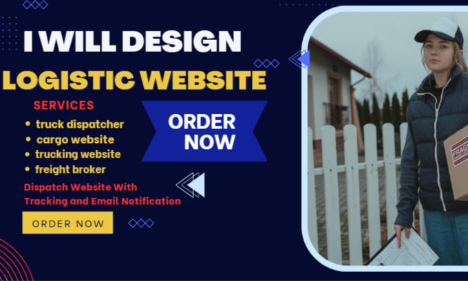 Design logistics freight broker cargo delivery website by
