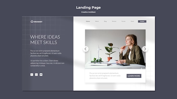 create a personal portfolio website and a business website