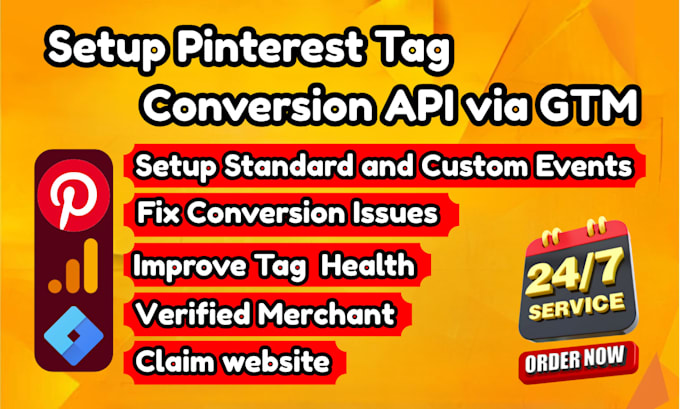setup pinterest conversion API via google tag manager